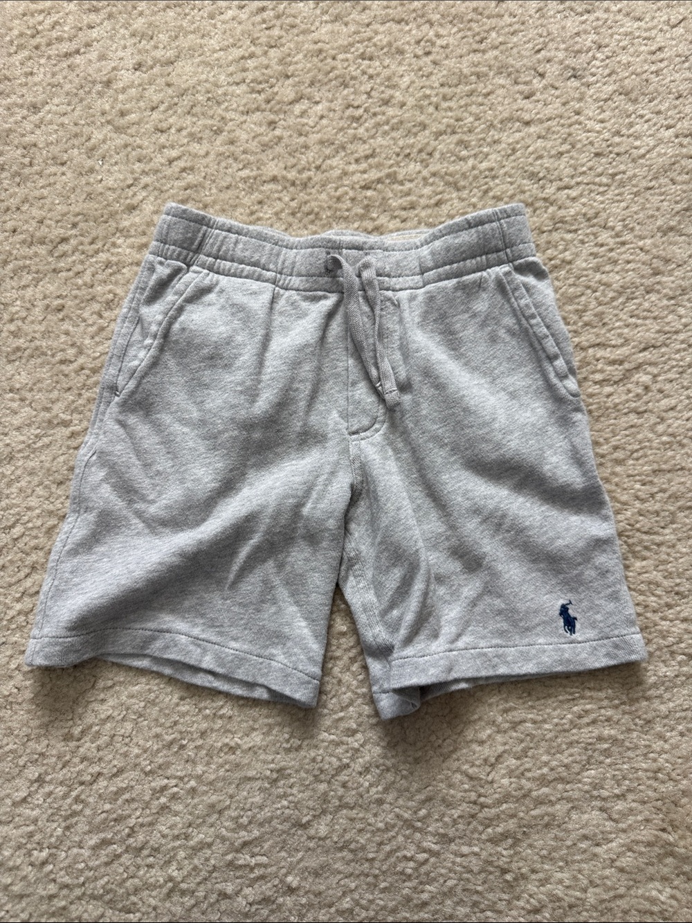Polo by Ralph Lauren Light Gray Boys Drawstring Cotton Shorts - Size 6